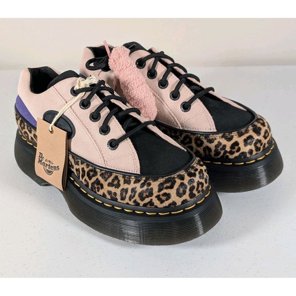 Dr. Martens Buzz 5-Eye Leopard Hair-On & Suede Shoes Women's Size 6 Doc Marten